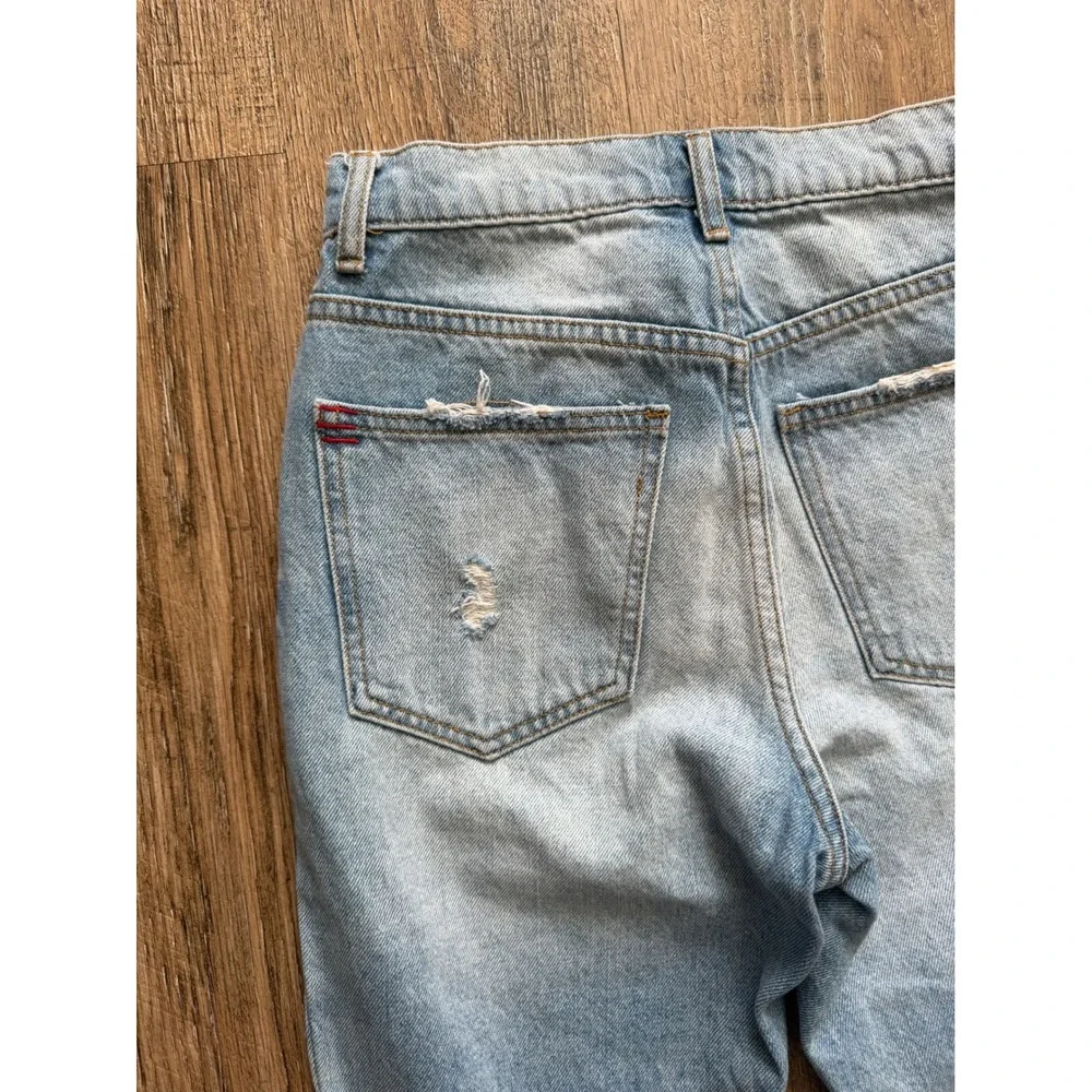 BDG Urban Outfitters Distressed High Rise Straight Leg Jeans Blue Size 25‎